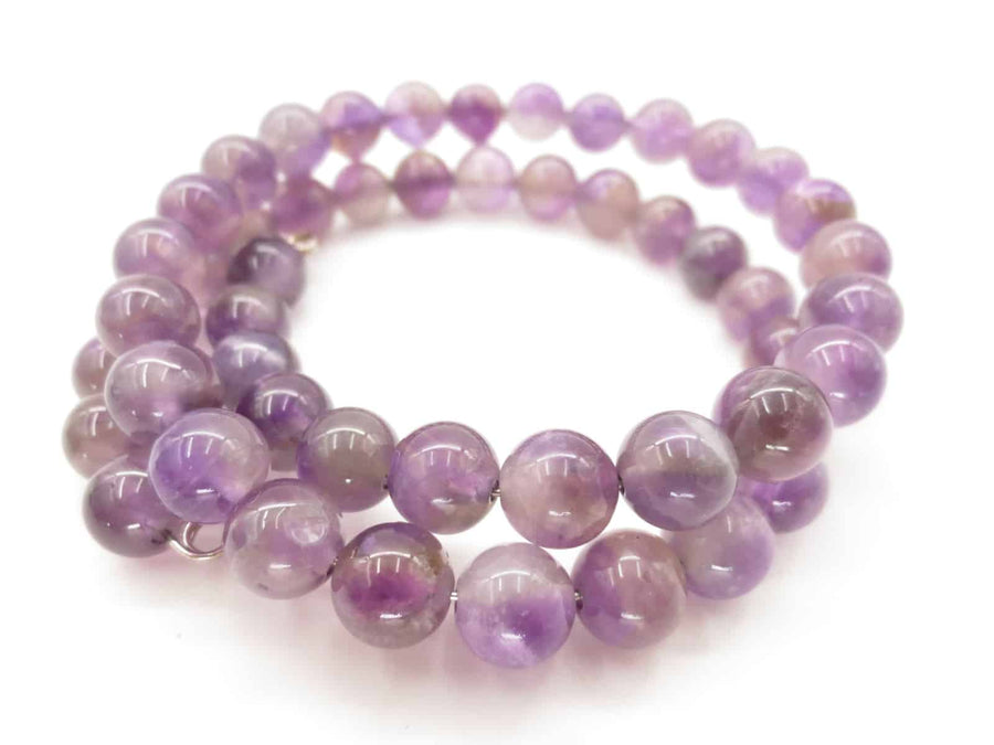 8mm Double Stone Bracelets - Amethyst