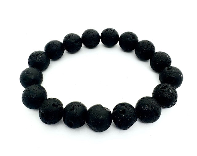 12 mm Lavasteen Edelsteen Armband – Cadeaudoos Exclusief