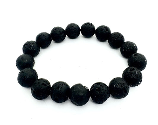 12 mm Lavasteen Edelsteen Armband – Cadeaudoos Exclusief