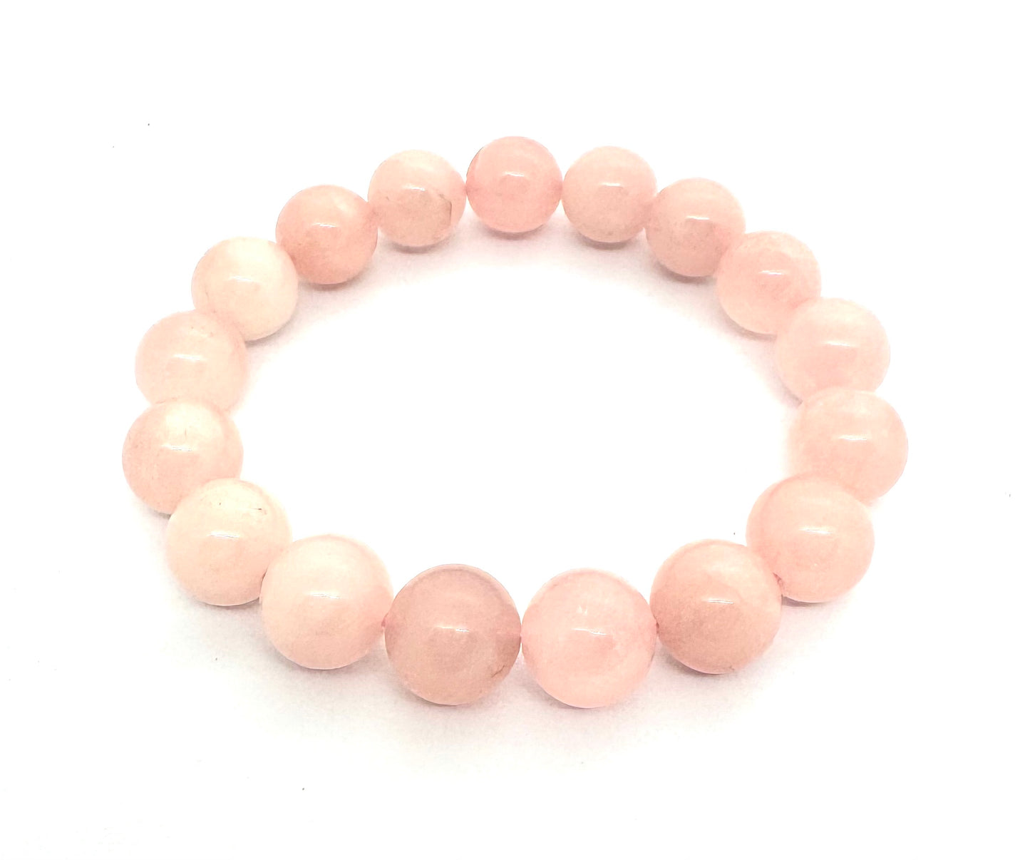 12 mm Rozenkwarts Edelsteen Armband – Cadeaudoos Exclusief