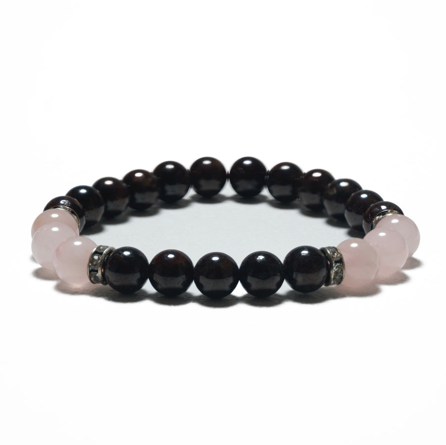 8mm Armband zonder Cadeaudoos - Granaat en Diamant