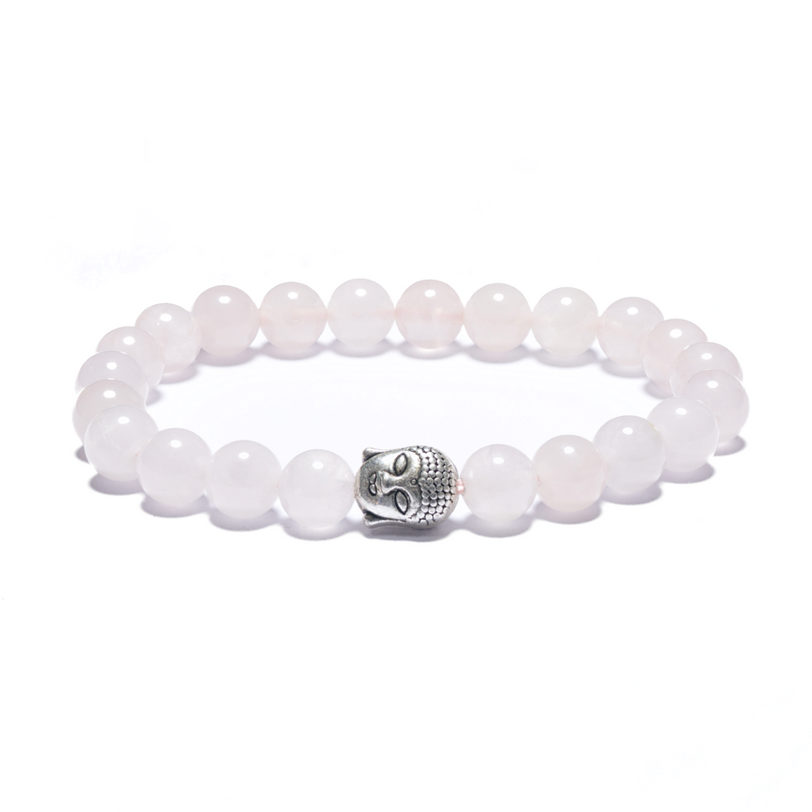 8mm Boeddha Armband zonder Doos - Rozenkwarts