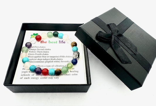 8mm Boeddha Mixed Armband – Inclusief Cadeaubox