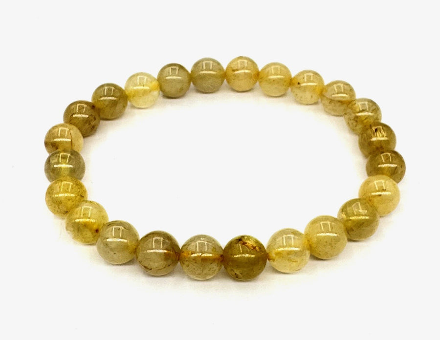8 mm Gouden Haar Kwarts Edelsteen Armband – Cadeaudoos Inclusief