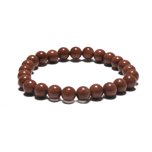 8mm Edelsteen Armband zonder Cadeaudoos - Goud Zandsteen