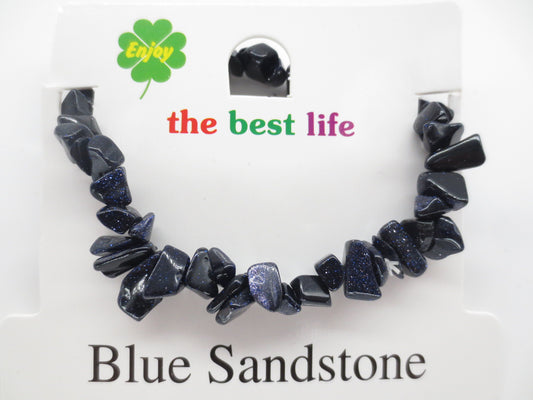 Edelsteen Split Armbanden Blauwe Zandsteen (12 stuks)