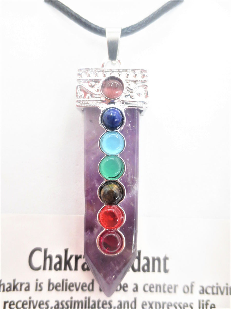 7 Chakra Edelsteen Ketting Hanger (I) - Amethist
