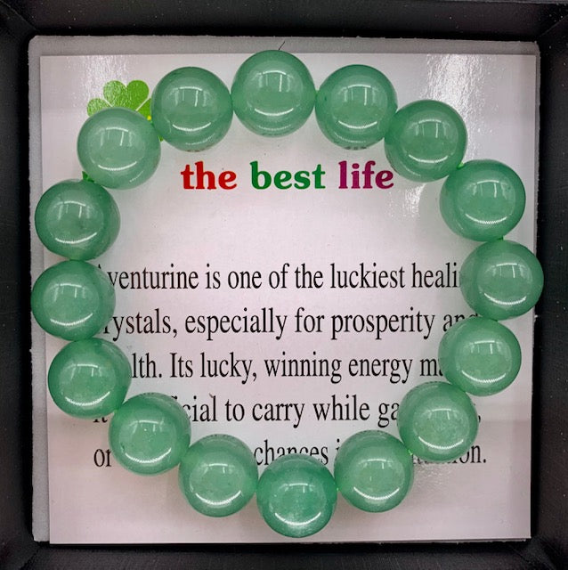 12 mm Edelsteen Armband met Cadeau Doos - Aventurijn