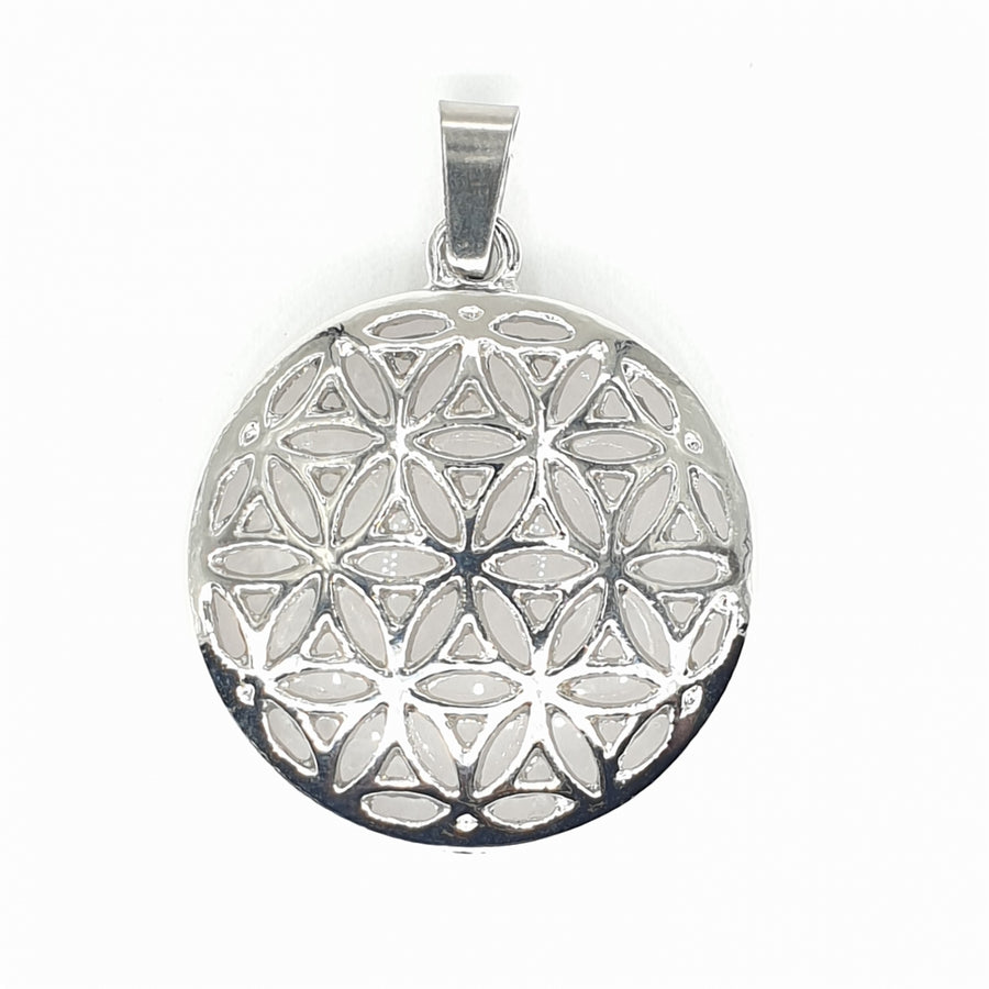Bergkristal Edelsteen Flower of Life Hangertje
