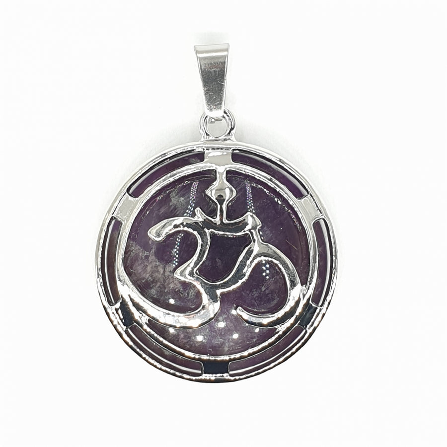 Edelsteen Om Pendant - Amethyst