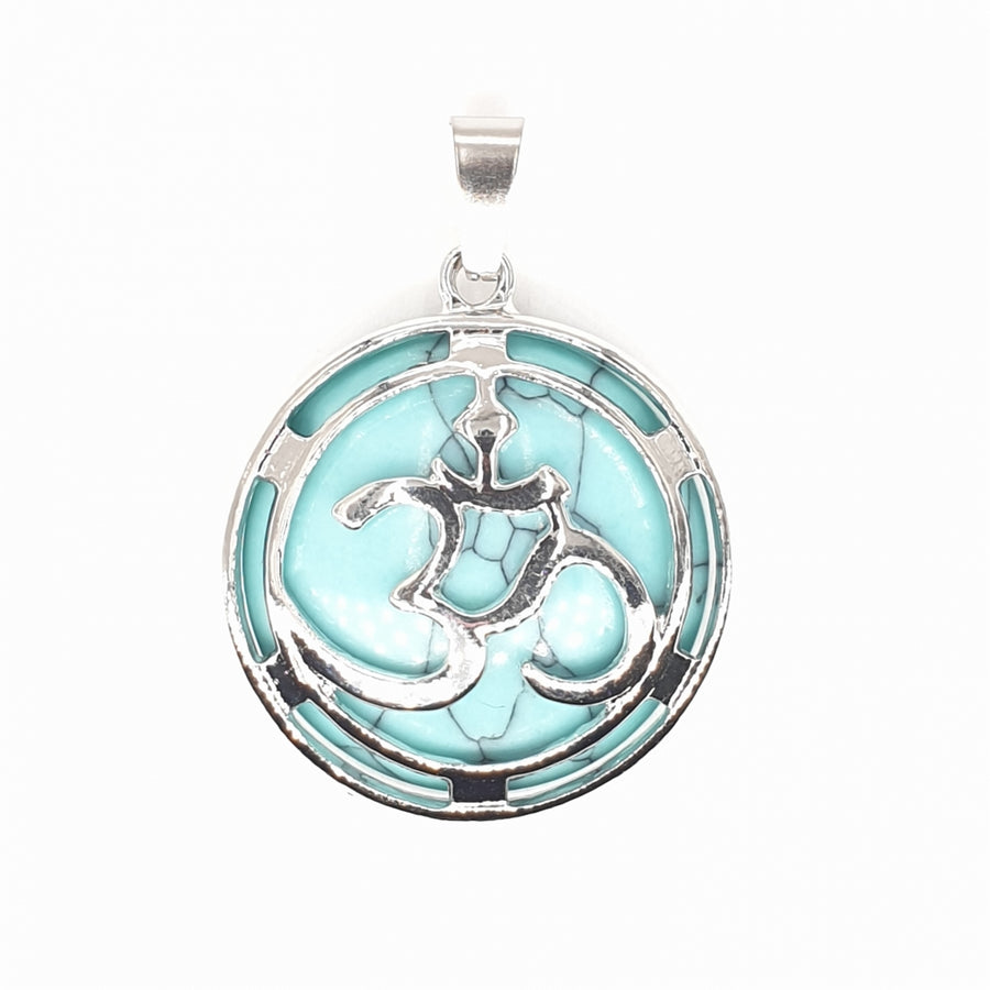 Edelsteen Om Pendant - Turquoise