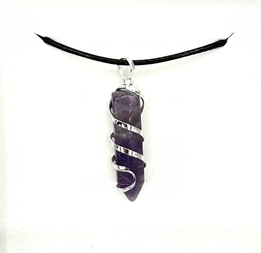Edelsteenhanger Ketting - Amethist