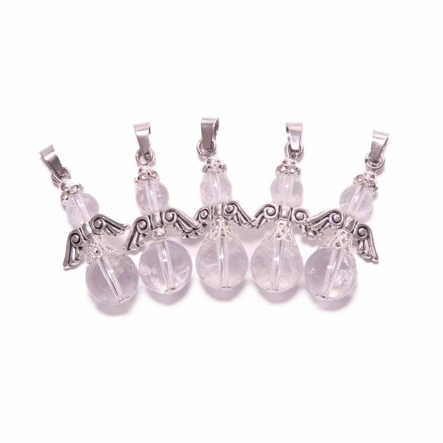 Engel Edelsteen Pendant Set (5st) - Bergkristal