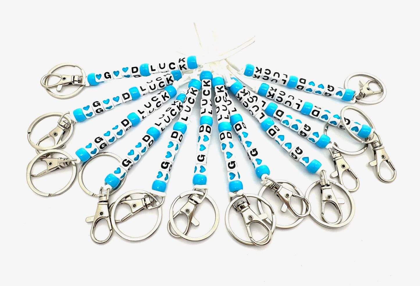 Good Luck Sleutelhangers - Blauw 12 stuks