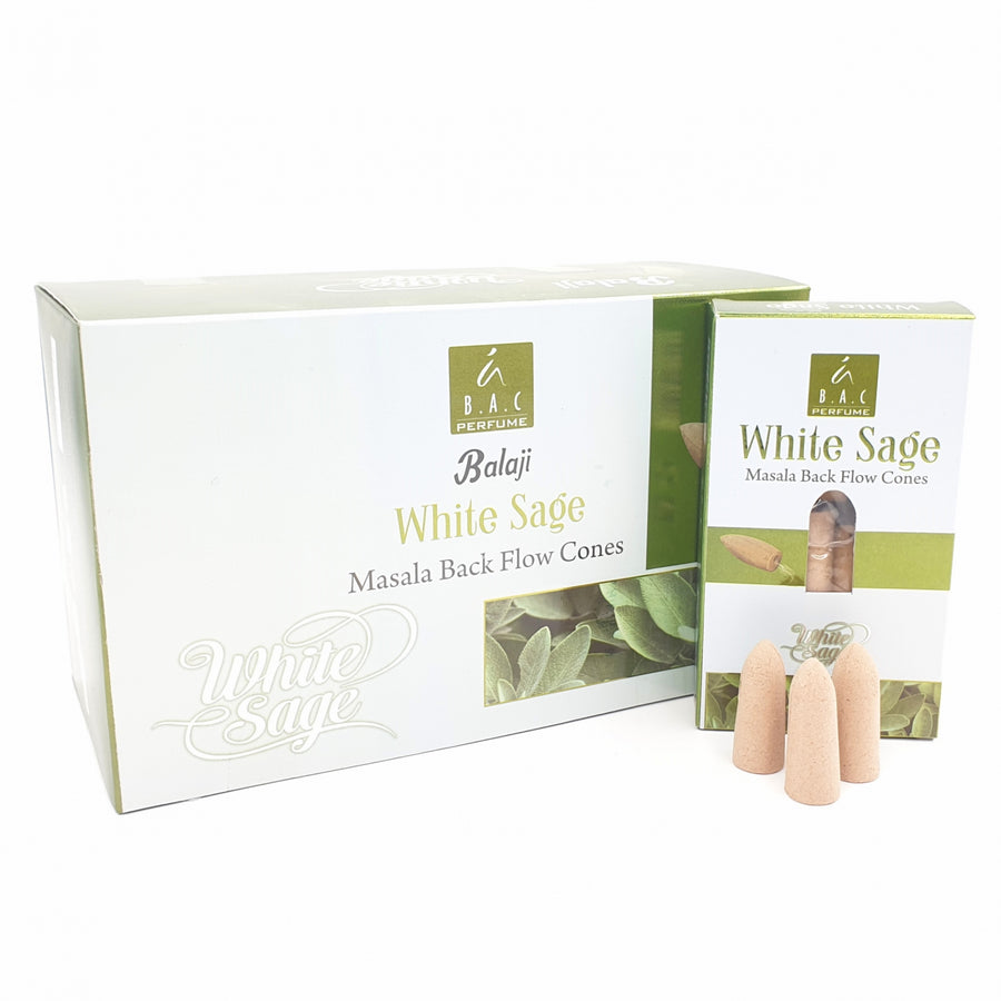Groothandel - Balaji Malasa Backflow Cones White Sage
