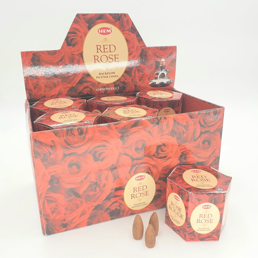 HEM Backflow Kegeltjes - Red Rose
