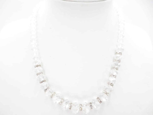 kristal ketting met diamant wit