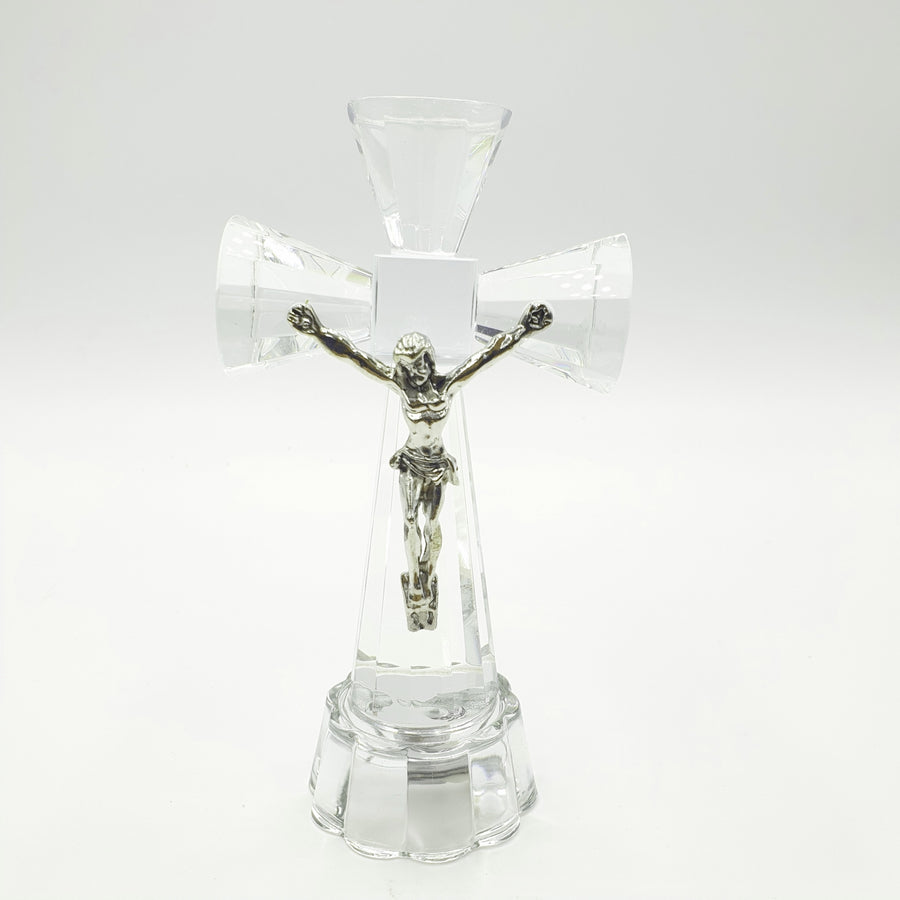 Kristallen kruis met Jezus – 13,5 cm