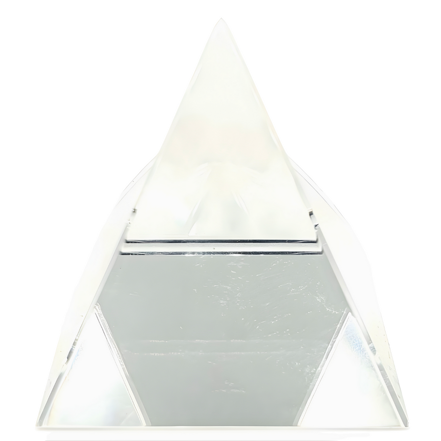 Kristalpiramide Helder Wit 12 × 12 cm
