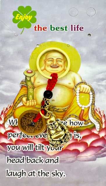 Lucky Coins Boeddha Sleutelhanger (Goud)