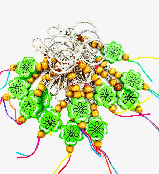 Lucky Four Leaf Clover Sleutelhanger 12 stuks