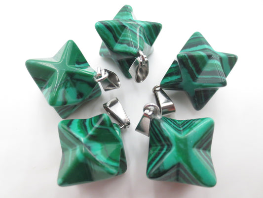 Edelsteen Meteoor Hanger - Malachiet (5 stuks)