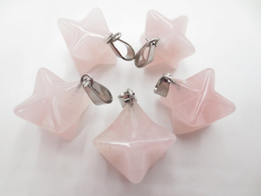 Edelsteen Meteoor Hanger - Rozenkwarts (5 stuks)