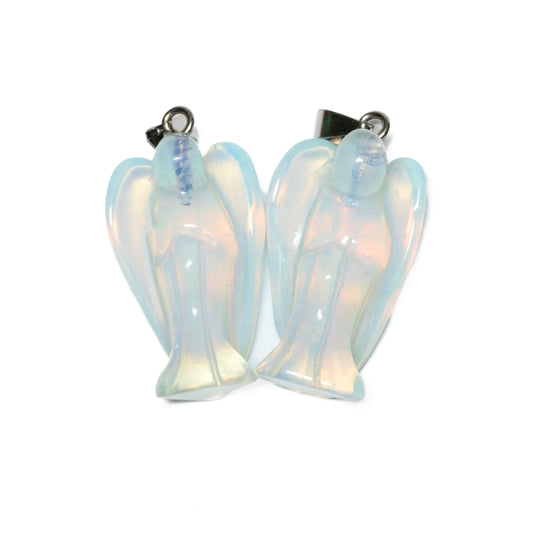 Opaal Edelsteen Engel Hanger (2 stuks)