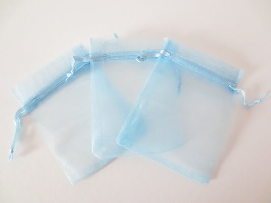Organza Zakjes 10 x 15 cm - Licht Blauw (100st)
