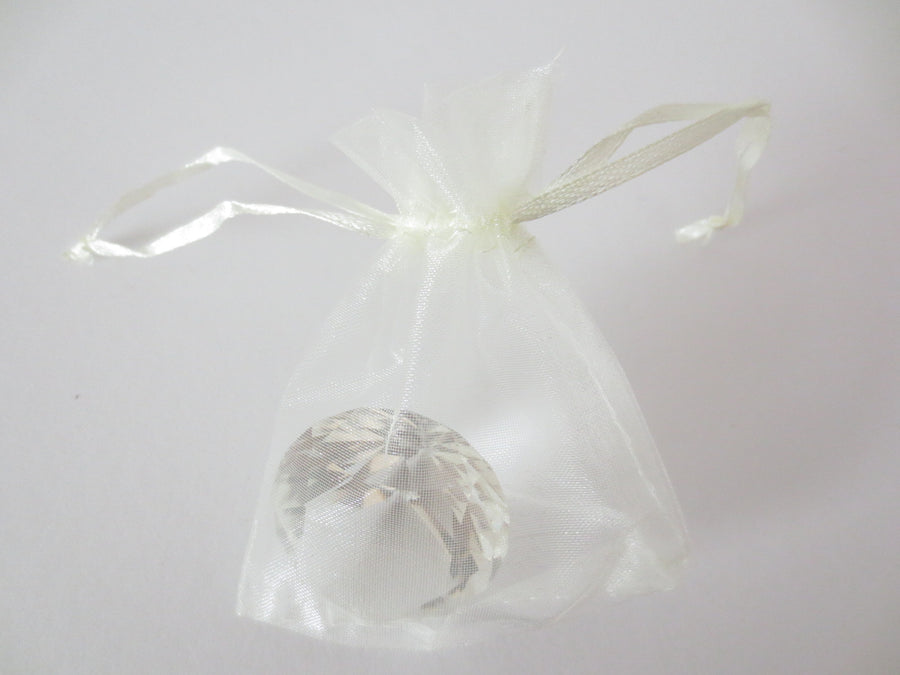 Organza Zakjes 7.5 x 10 cm - Creme (100st)