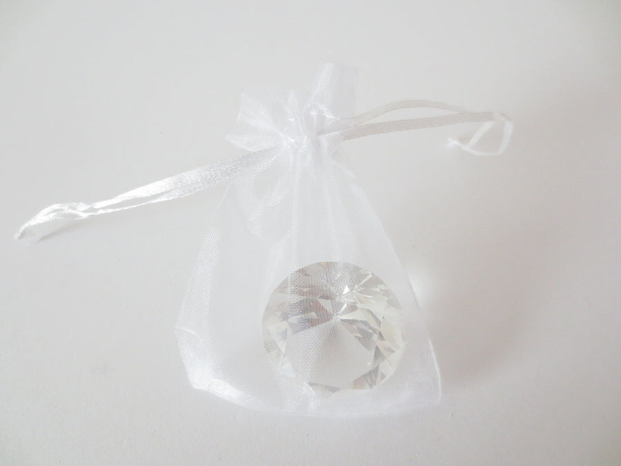 Organza Zakjes 7.5 x 10 cm - Wit (100st)