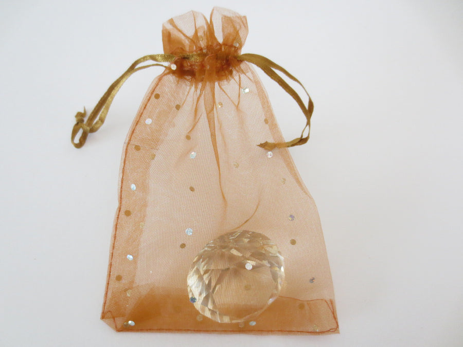 Brilliant Organza bag Brown - 13cm x 20cm