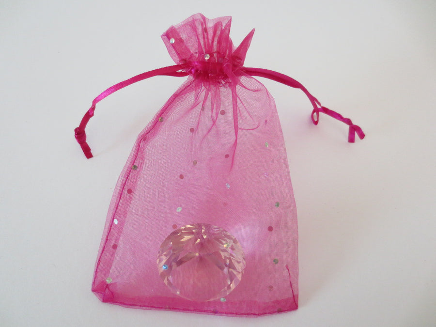 Brilliant Organza bag Fuchsia - 10cm x 15cm
