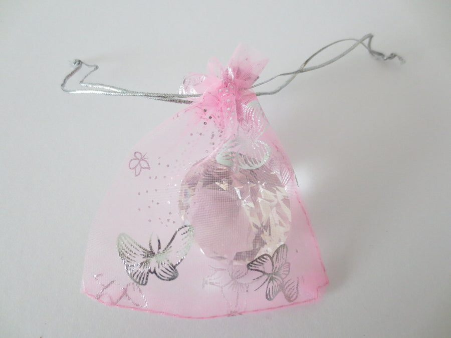 Organza zakjes vlinder Roze - 13cm x 20cm