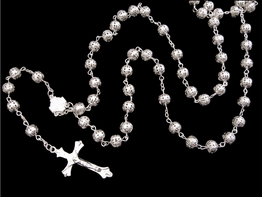 Rozenkrans Zilver rond klein