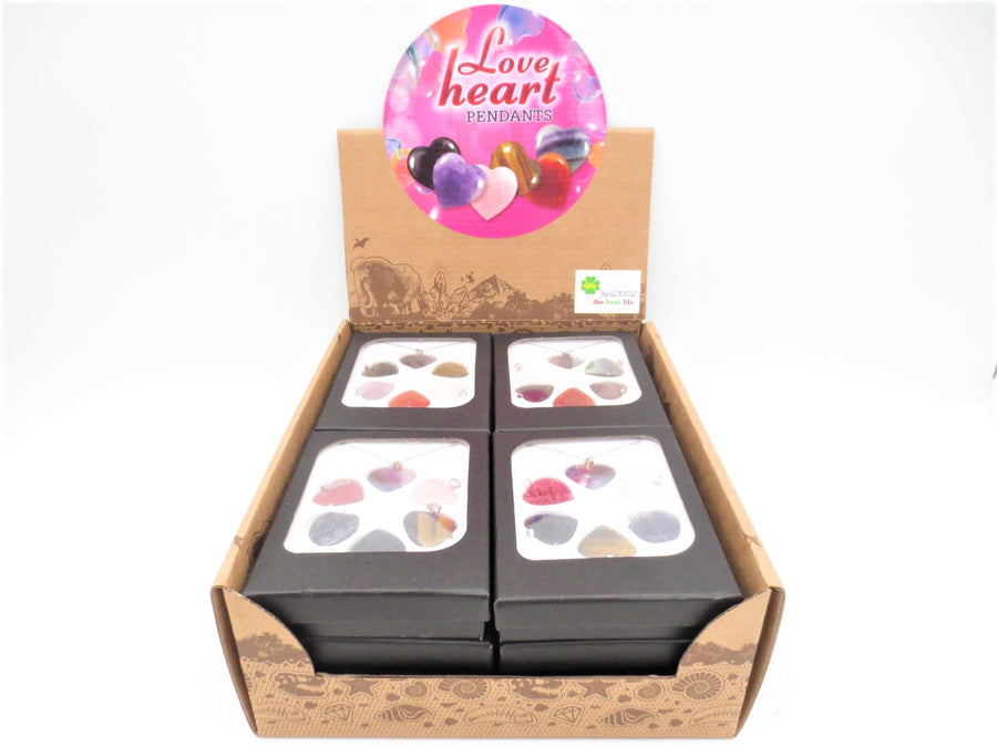Set van 6 Liefdesedelstenen Hartvormige Hangers
