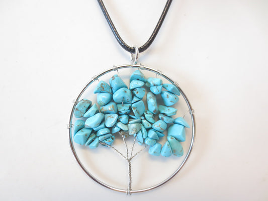 Tree of Life Ketting - Turkoois