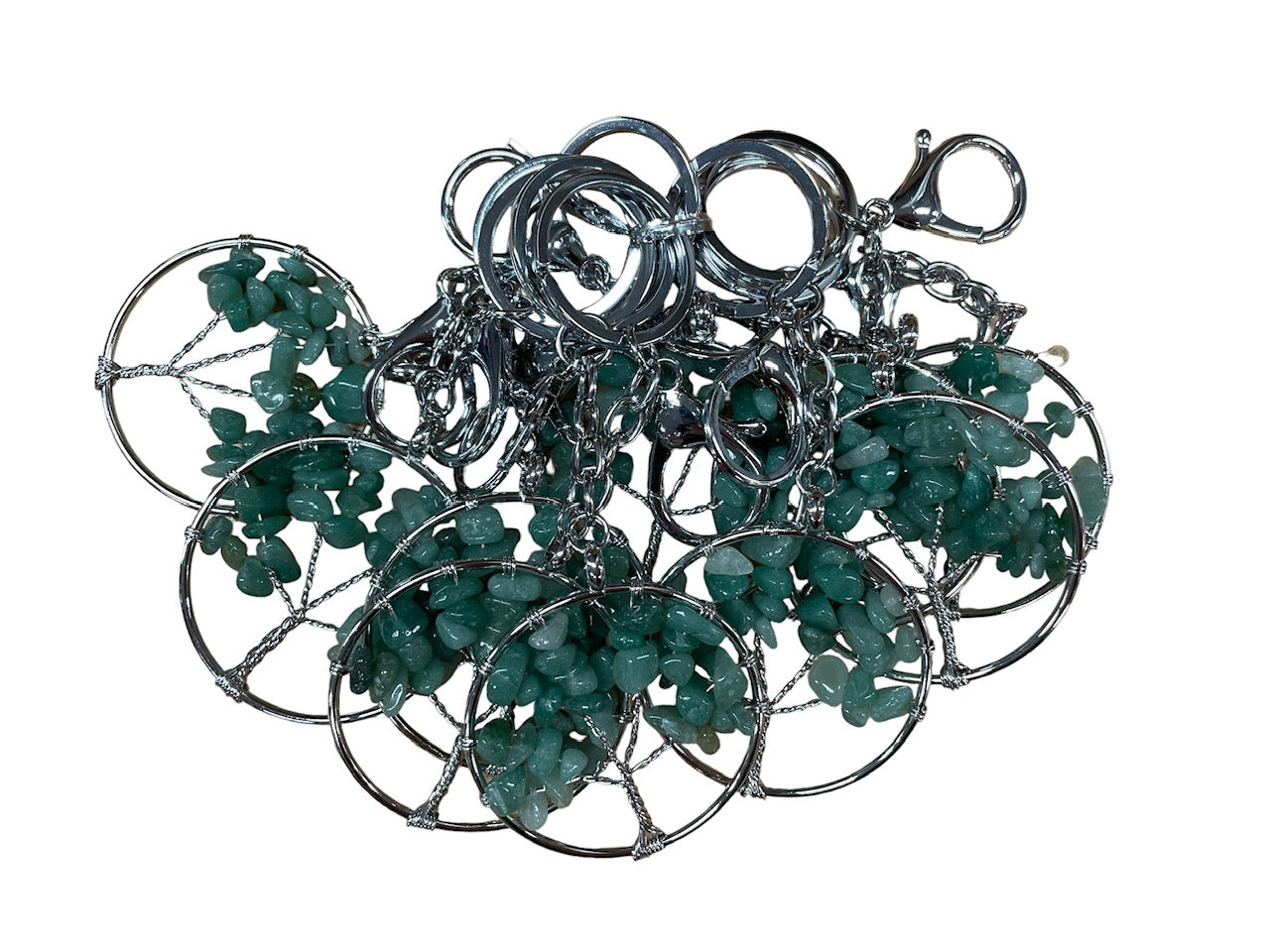 Tree of Life Sleutelhanger met Aventurijn Edelstenen