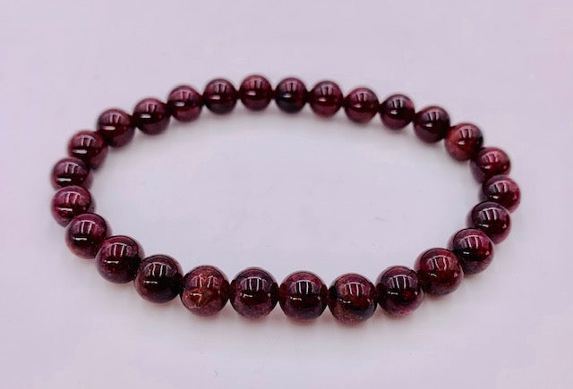 8mm Edelsteen Armband zonder Cadeaudoos - Granaat