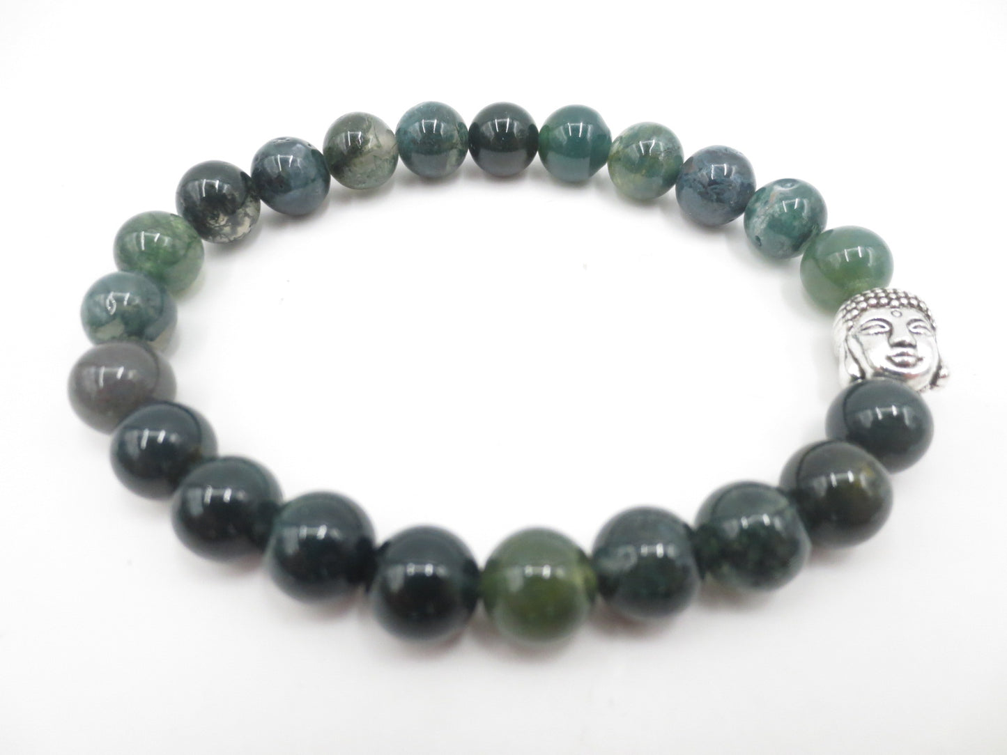 8 mm Boeddha-armband in doos - Moosachat