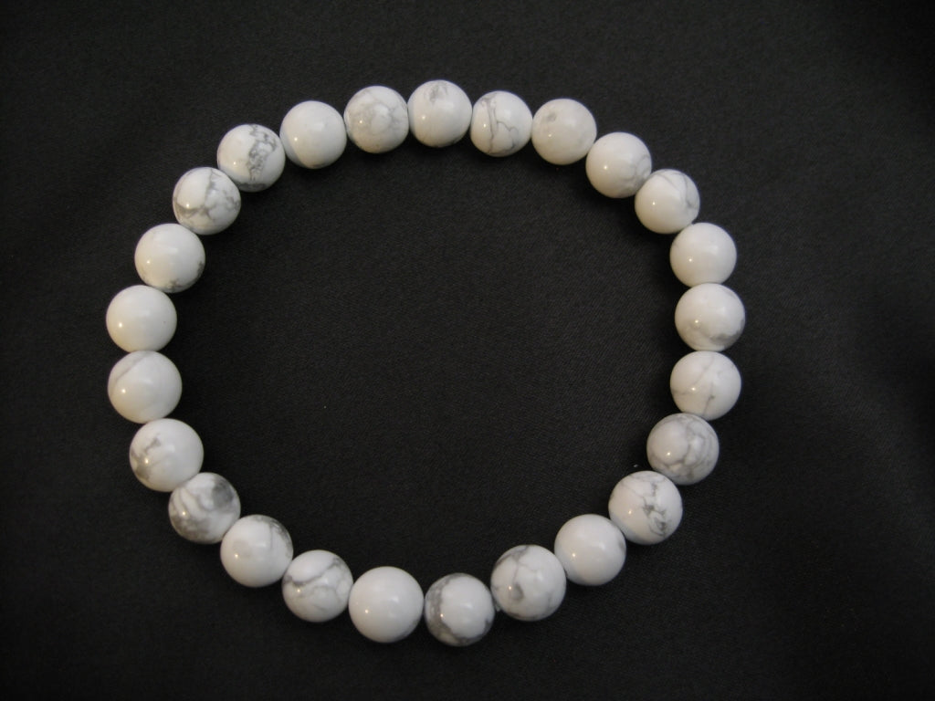 8mm Edelsteen Armband zonder Cadeaudoos - Witte Howliet
