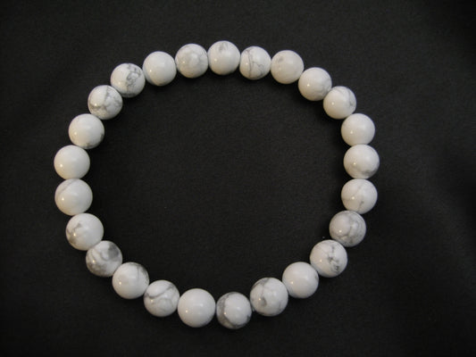 8mm Edelsteen Armband zonder Cadeaudoos - Witte Howliet