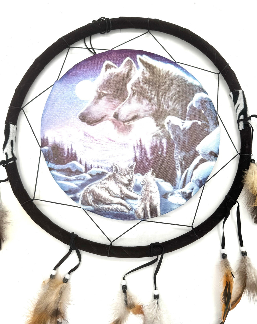 38cm Dreamcatcher Group Wolves (I)