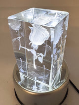 3D Kristal Lasergraveerblok – Roze