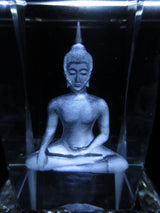 3D Kristal Lasergegraveerd Blok – Thaise Boeddha