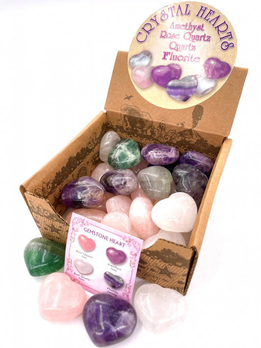 Luxus-Edelsteinherzen Mix - 25 Stück