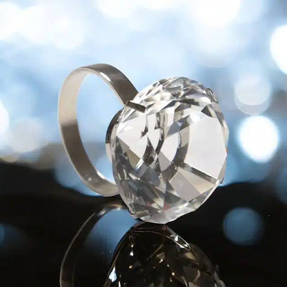 5 cm kristallen diamant servetring