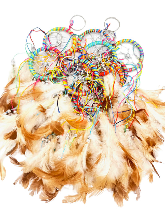 5 cm Dromenvanger sleutelhangers gemixed luxe  (12 stuks)