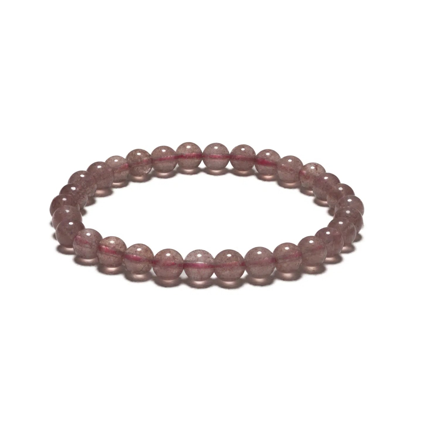 6 mm edelsteenarmband met geschenkdoos - Aardbeikwarts