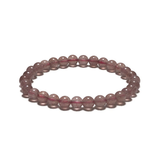 6 mm edelsteenarmband met geschenkdoos - Aardbeikwarts